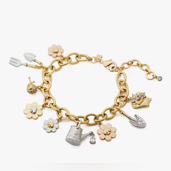 NWT Kate Spade Garden Glam Charm Bracelet - Picture 1 of 2